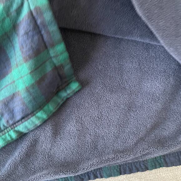 LL Bean Men's Fleece-Lined Flannel Shirt Traditional Fit XL Black Watch Shacket - Picture 4 of 7